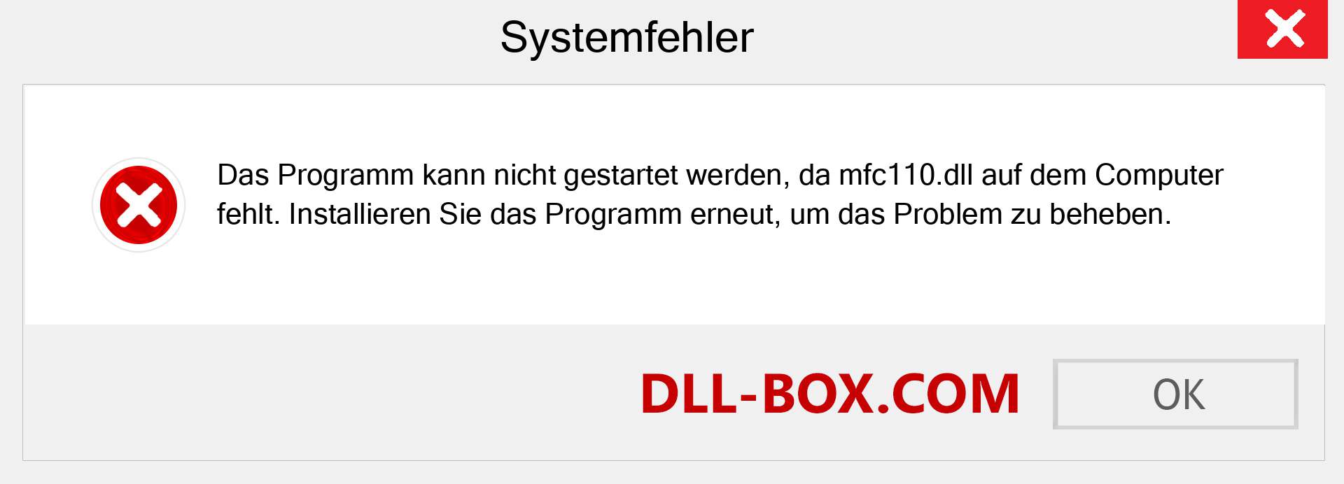 mfc110.dll-Datei fehlt?. Download für Windows 7, 8, 10 - Fix mfc110 dll Missing Error unter Windows, Fotos, Bildern